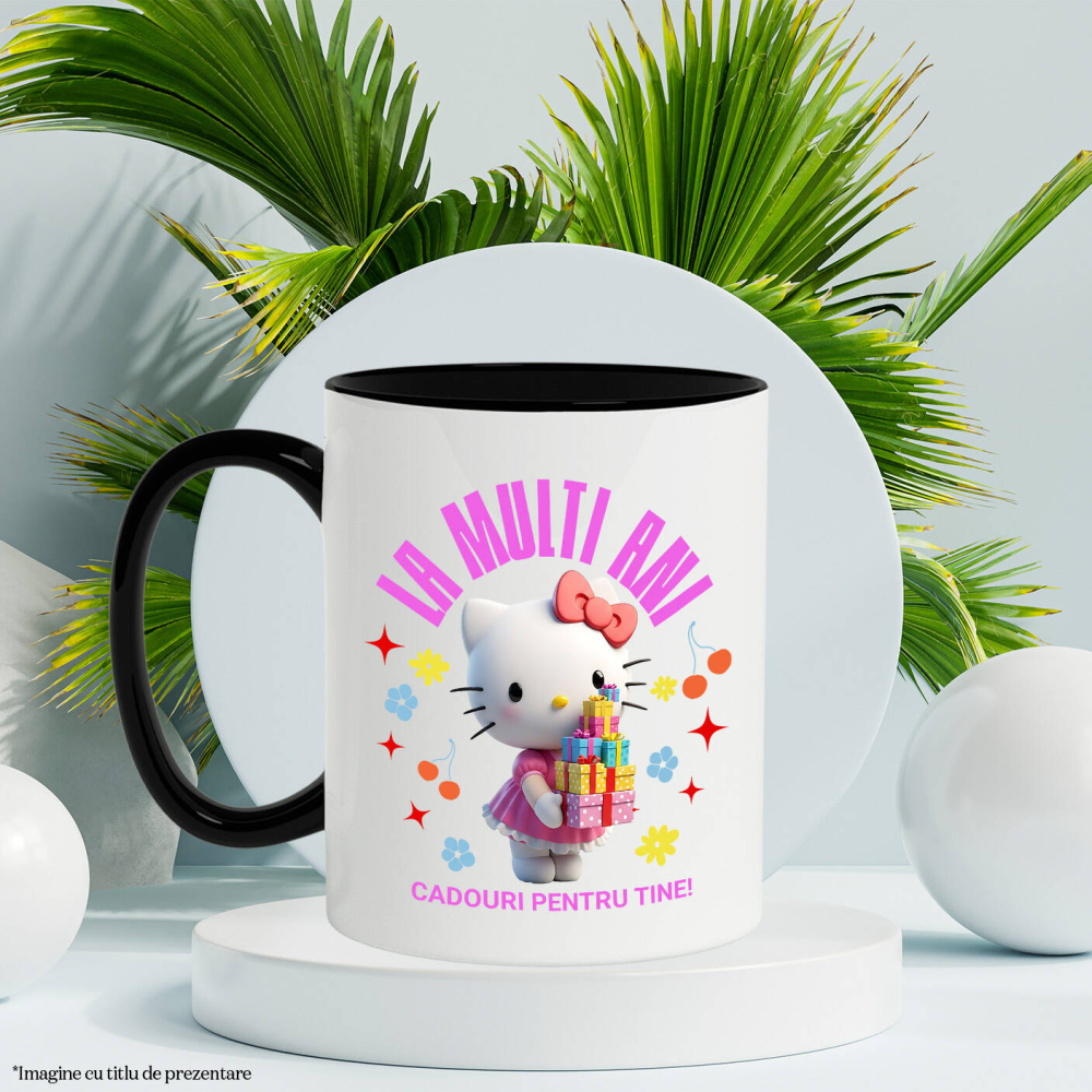 Cana Cu Cadou Hello Kitty - Surpriza Perfecta pentru Ziua Ta, Ceramica, 330ML [4]