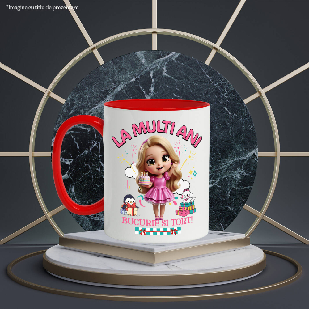 Cana Cu Cadouri Printesa pentru Copii – Tort si Magie, Ceramica, 330ML [4]