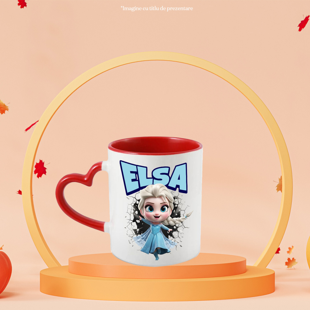Cana Cu Cadru de Poveste cu Elsa Magia Ghetii, Ceramica, 330ML [3]