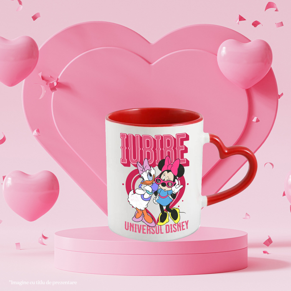 Cana Cu Daisy si Minnie – Emotii din Inima, Ceramica, 330ML [2]