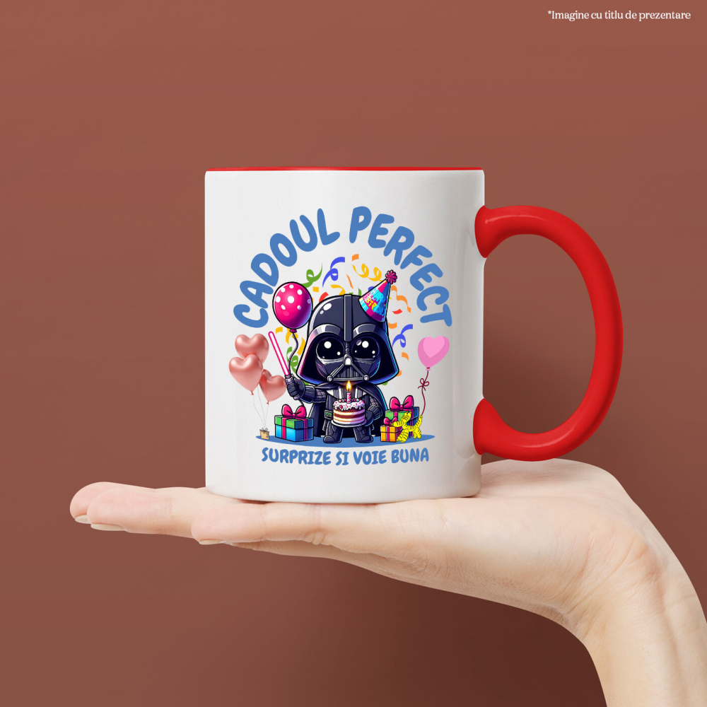 Cana Cu Darth Vader – Cadou, Tort si Multa Bucurie, Ceramica, 330ML [3]