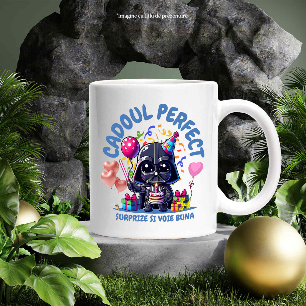 Cana Cu Darth Vader – Cadou, Tort si Multa Bucurie, Ceramica, 330ML [4]