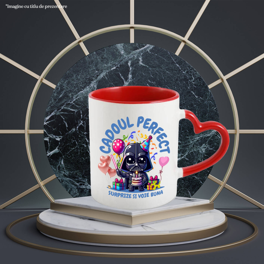 Cana Cu Darth Vader – Cadou, Tort si Multa Bucurie, Ceramica, 330ML [2]