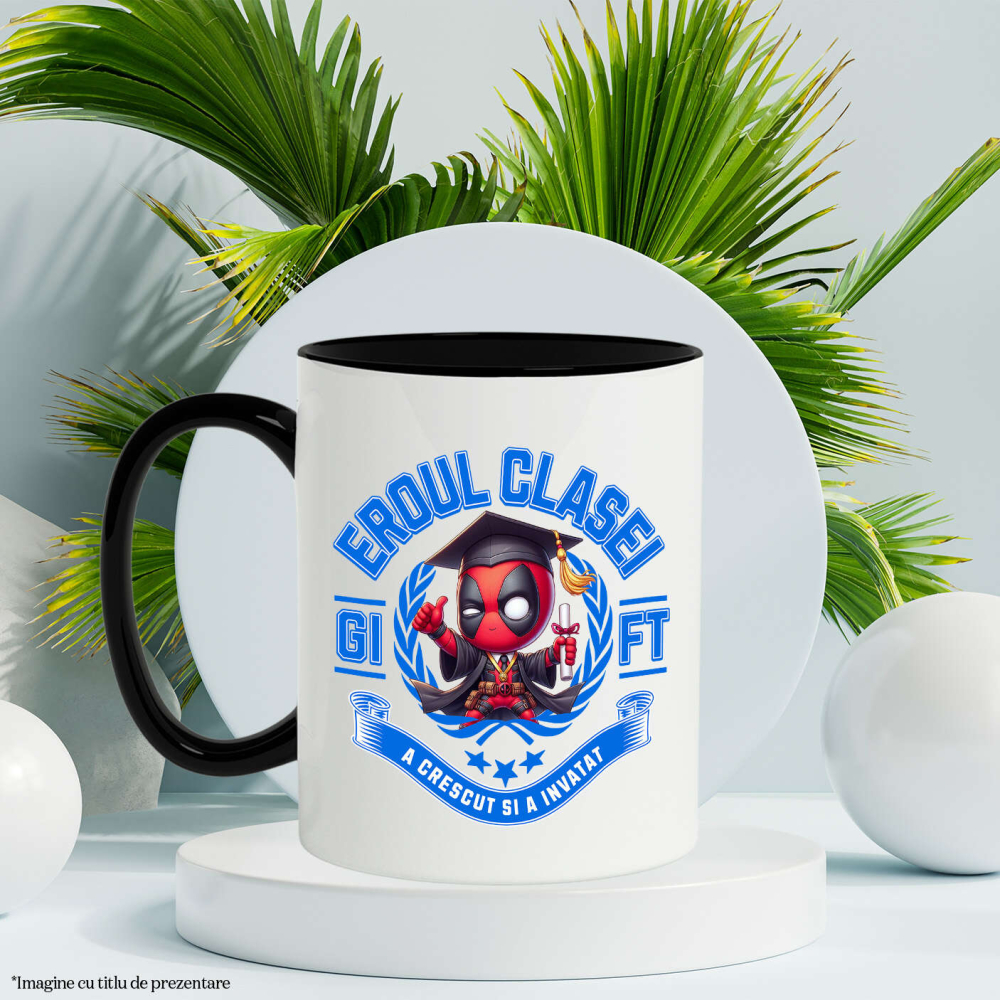 Cana Cu Deadpool – Curaj, Joaca, Cunoastere, Ceramica, 330ML [4]