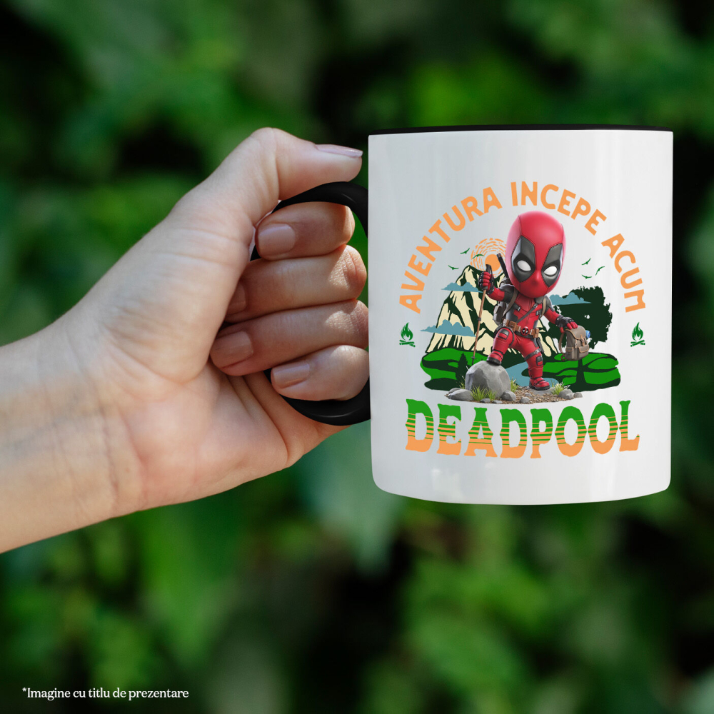 Cana Cu Deadpool - Drumeție Spumoasă și Pline de Distracție Disney, Ceramica, 330ML [3]