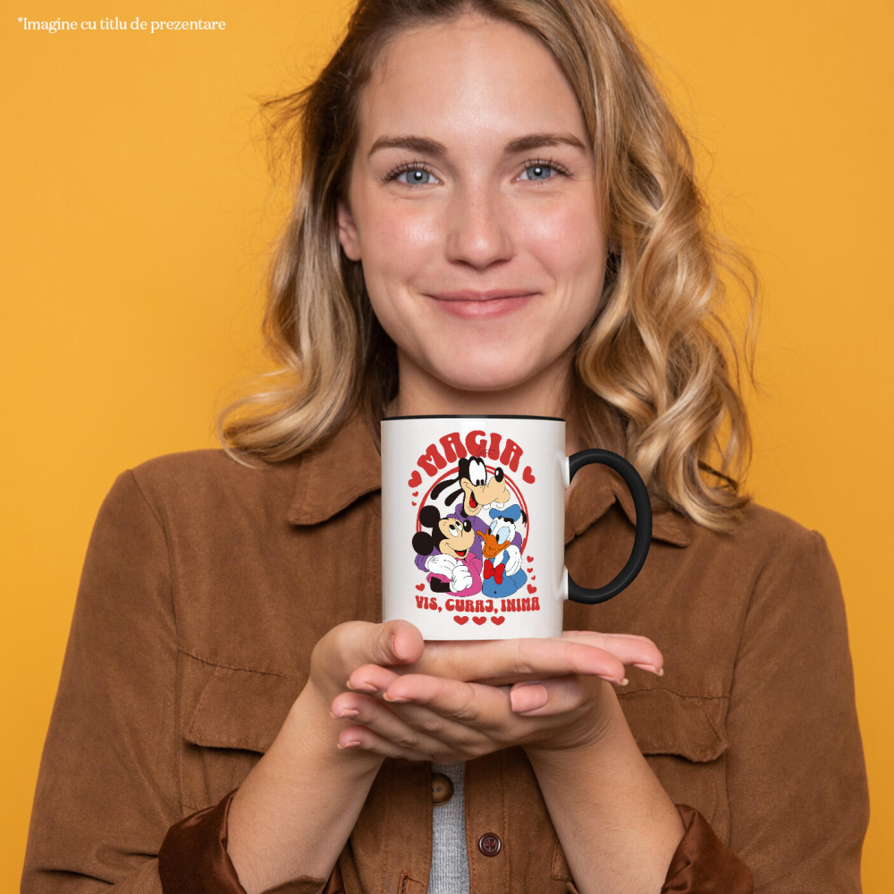 Cana Cu Distractie Alaturi de Mickey, Donald si Goofy, Ceramica, 330ML [3]