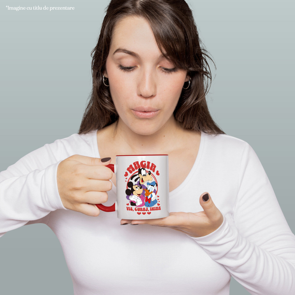 Cana Cu Distractie Alaturi de Mickey, Donald si Goofy, Ceramica, 330ML [2]