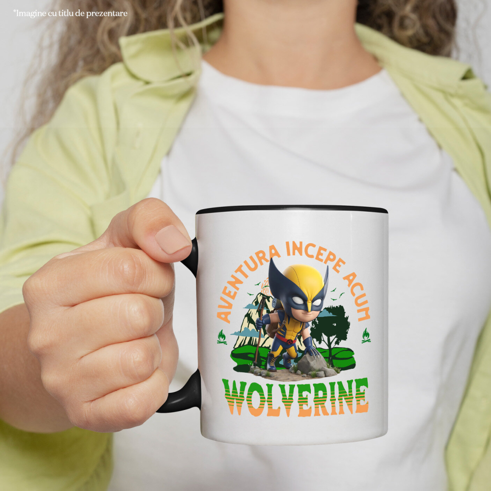 Cana Cu Drumetii Disney alături de Wolverine, Ceramica, 330ML [3]