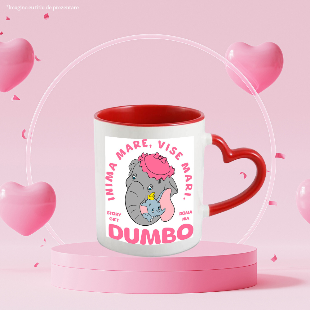 Cana Cu Dumbo si puiul elefant in aventura, Ceramica, 330ML [2]
