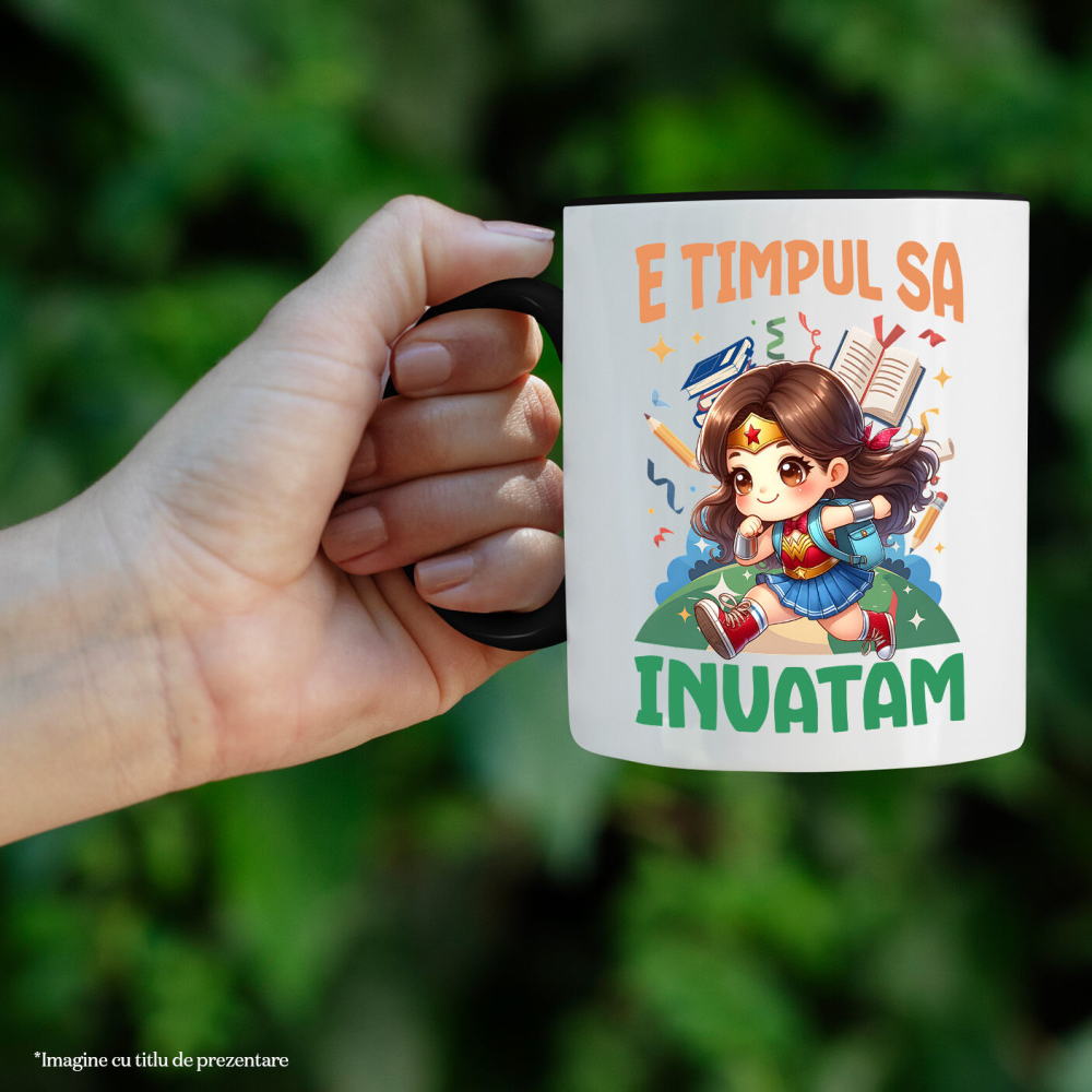 Cana Cu Explorari si Zambete cu Wonder Woman, Ceramica, 330ML [2]