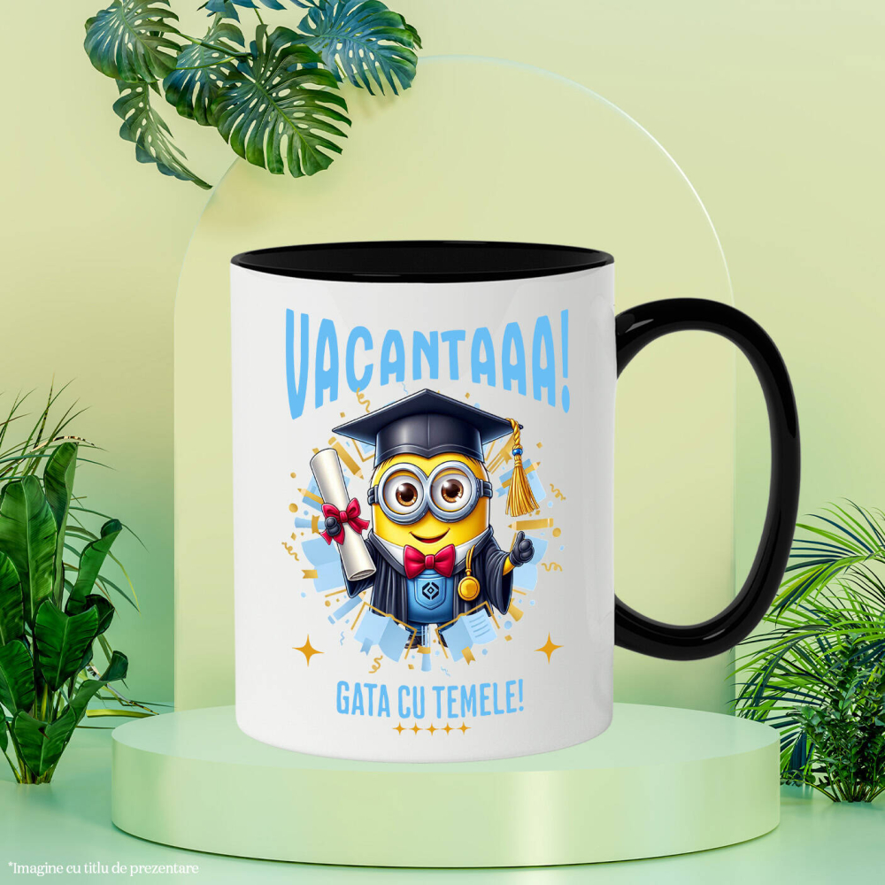 Cana Cu Explorari Vesel cu Minions si Diplome, Ceramica, 330ML [4]