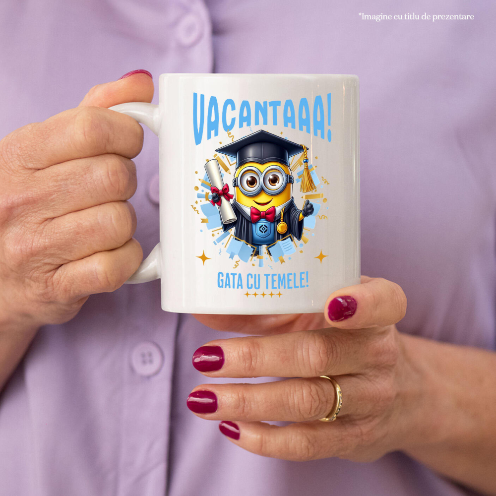 Cana Cu Explorari Vesel cu Minions si Diplome, Ceramica, 330ML [3]