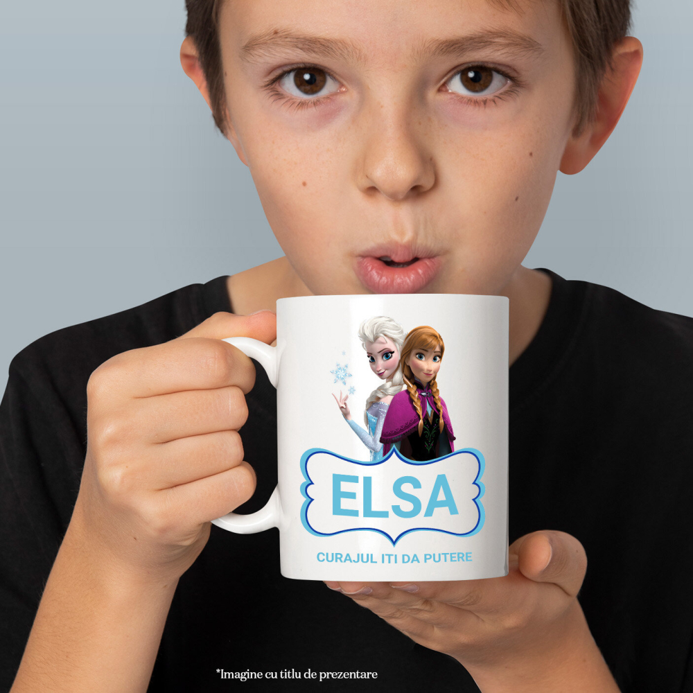 Cana Cu Frozen - Elsa Magie de surori, Ceramica, 330ML [3]