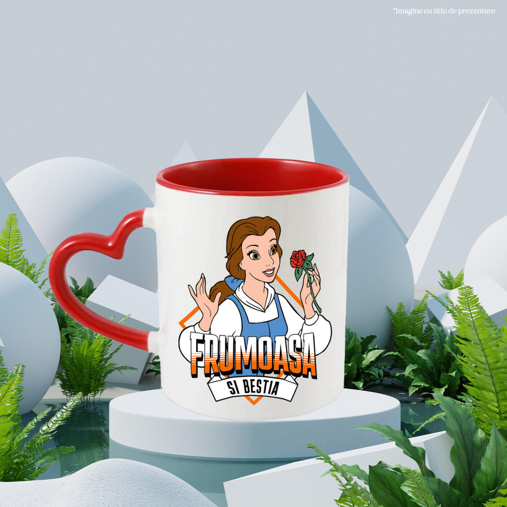 Cana Cu Frumoasa si Bestia - Un dar din inima pentru Belle, Ceramica, 330ML [3]