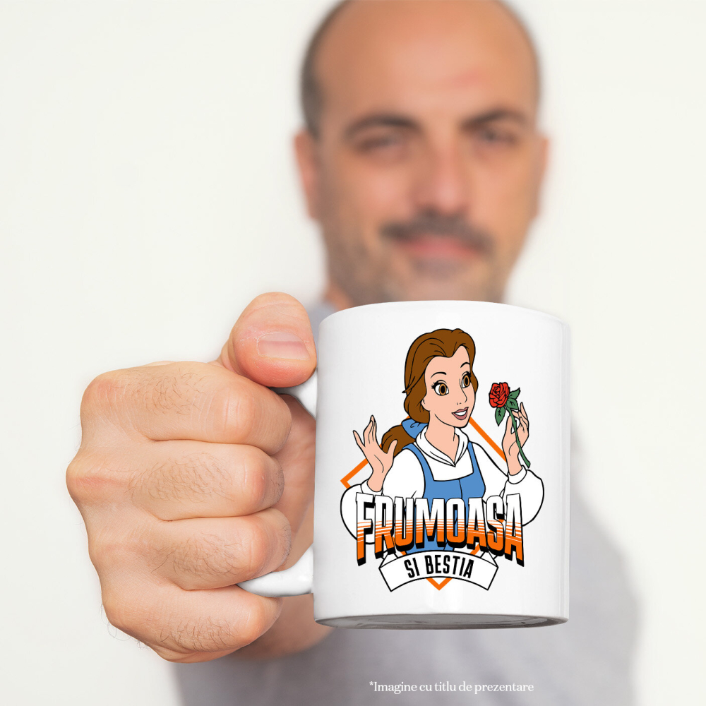 Cana Cu Frumoasa si Bestia - Un dar din inima pentru Belle, Ceramica, 330ML [2]