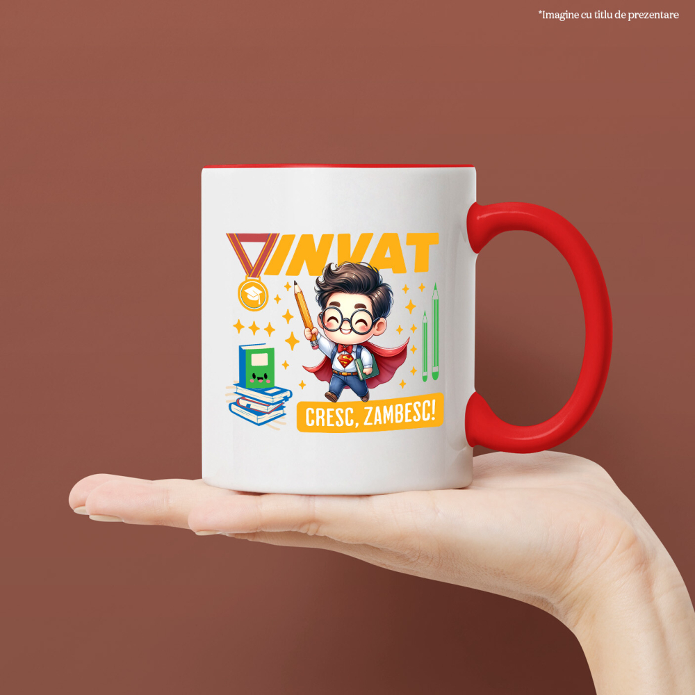 Cana Cu Harry Potter – Povesti si Invatare Ceramica, 330ML, cu Maner Rosu [2]