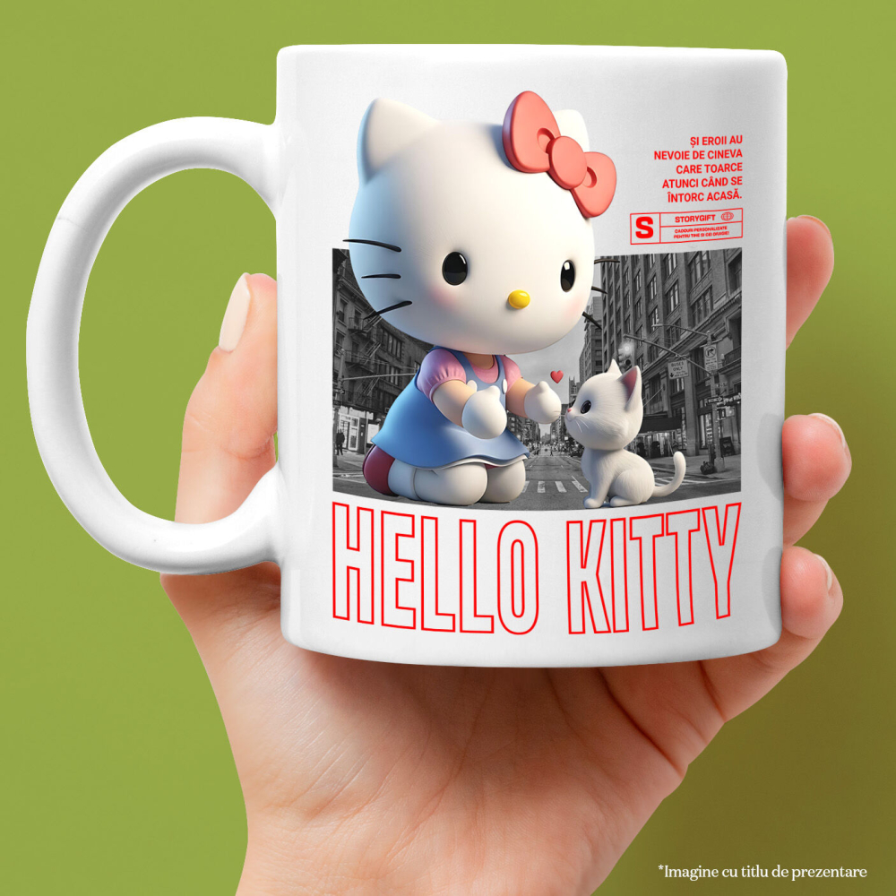 Cana Cu Hello Kitty si Pisicuta – Misiune Speciala, Ceramica, 330ML [2]