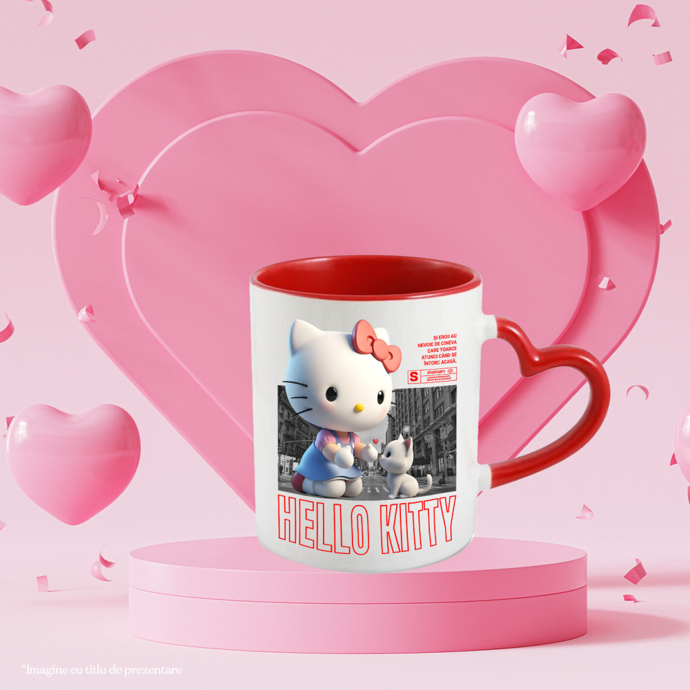 Cana Cu Hello Kitty si Pisicuta – Misiune Speciala, Ceramica, 330ML [3]