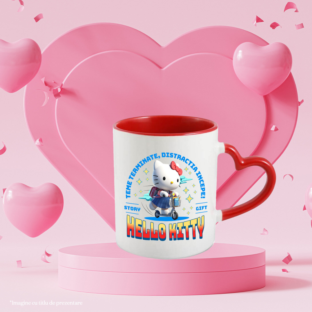 Cana Cu Hello Kitty: Viteza Si Distractie Cu Stil, Ceramica, 330ML [3]