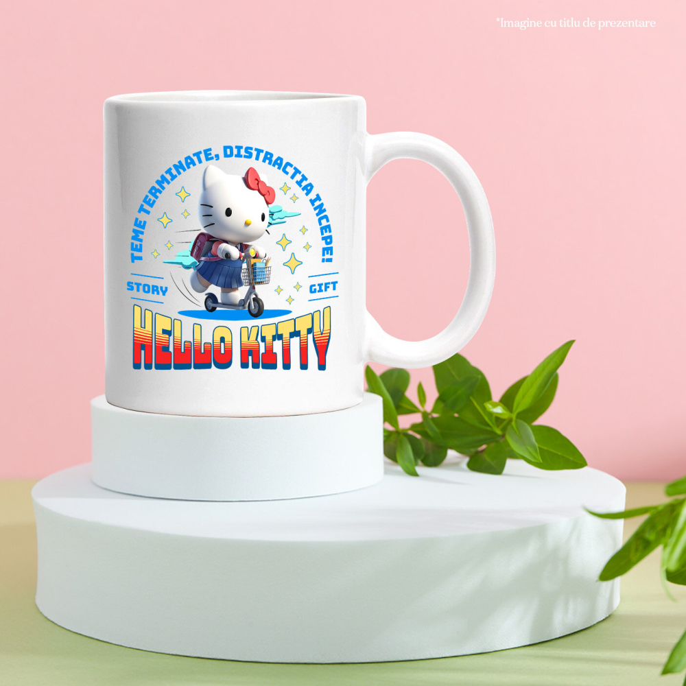 Cana Cu Hello Kitty: Viteza Si Distractie Cu Stil, Ceramica, 330ML [4]