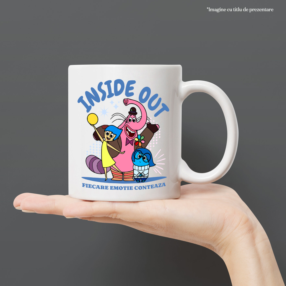Cana Cu Inside Out – fericire si curaj Ceramica, 330ML, cu Maner Alb [2]