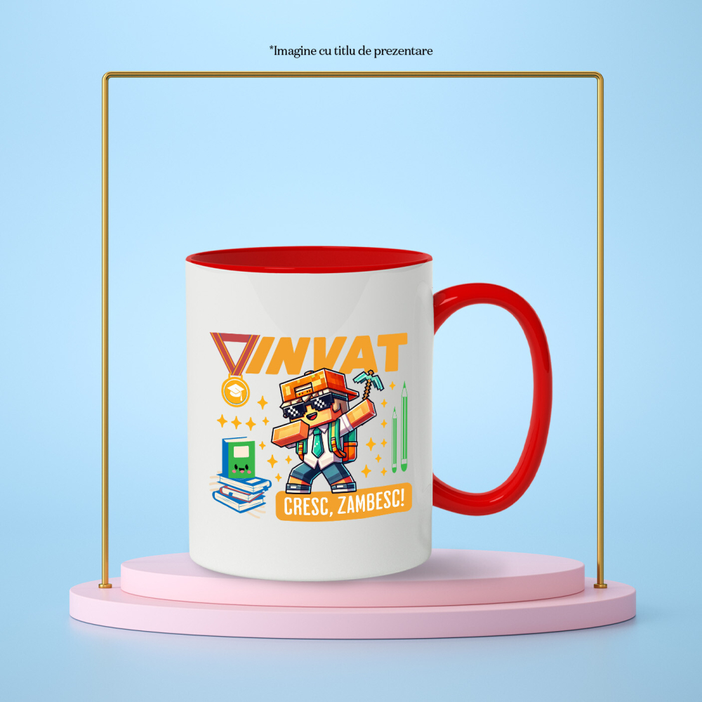 Cana Cu Invatam Si Ne Dezvoltam In Lumea Minecraft, Ceramica, 330ML [4]
