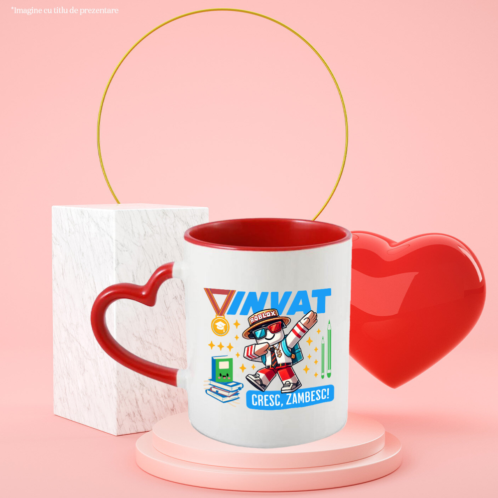 Cana Cu Invatam Si Zambim Alaturi De Minecraft, Ceramica, 330ML [4]