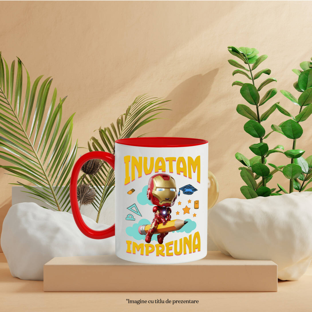 Cana Cu Iron Man – Joaca si Cunoastere, Ceramica, 330ML [4]