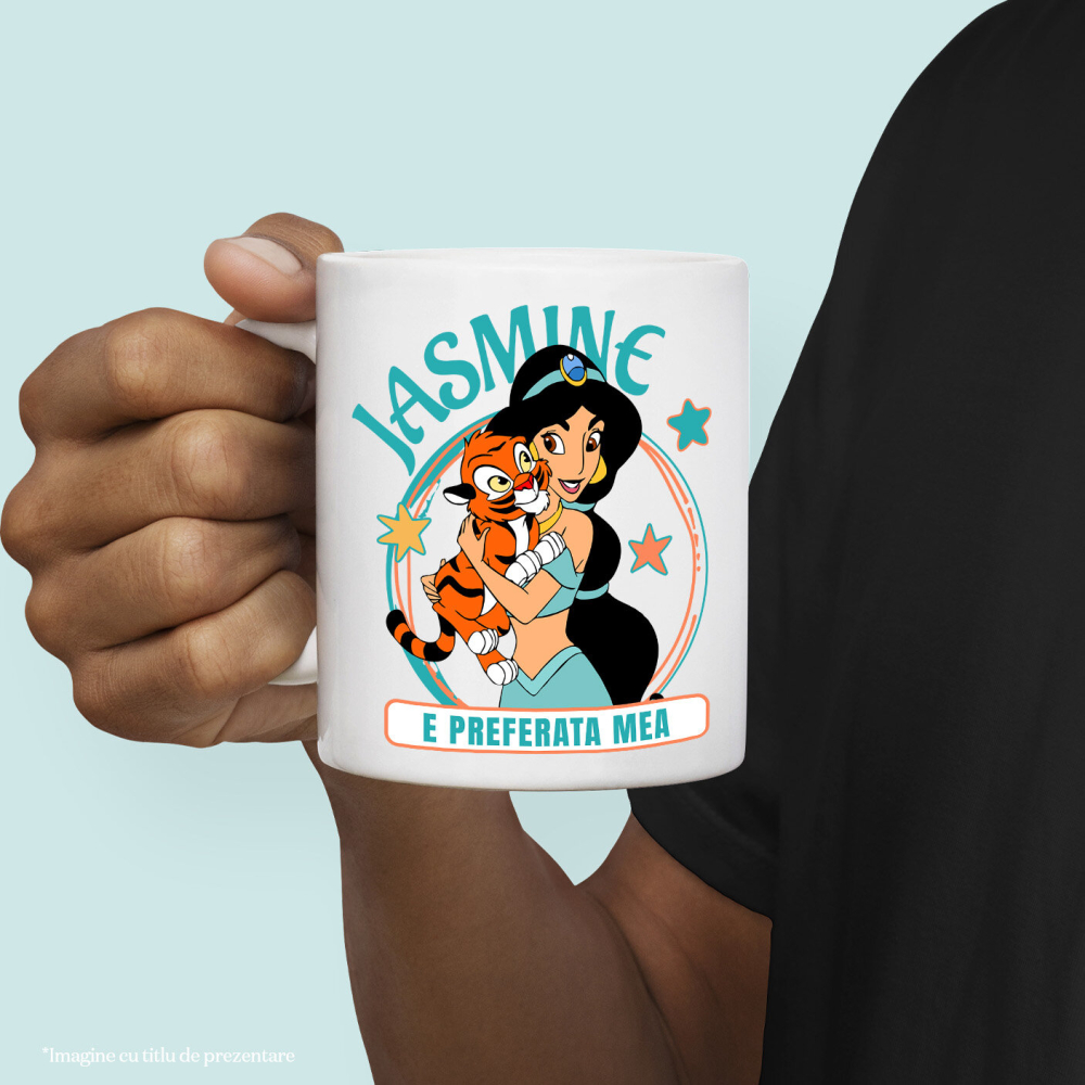 Cana Cu Jasmine si Rajah in Lumea lui Alladin Ceramica, 330ML, cu Maner Alb [2]
