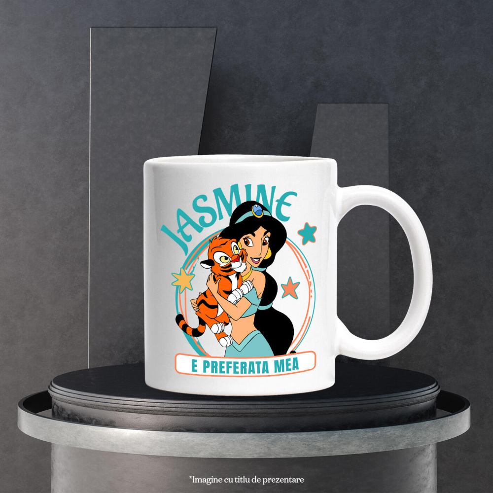 Cana Cu Jasmine si Rajah in Lumea lui Alladin Ceramica, 330ML, cu Maner Alb [3]