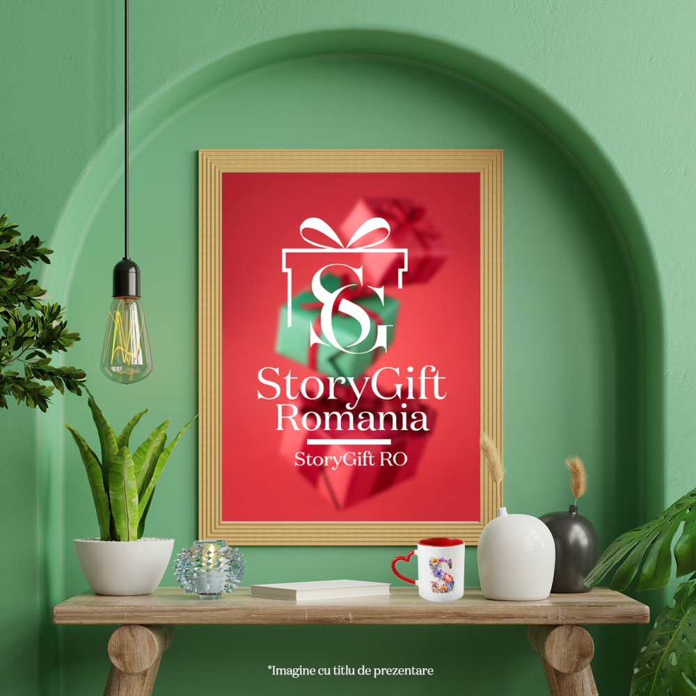 Cana cu litera "S", ilustratie, pentru copii, scoala, elev, abecedar, alfabet, flori cu Maner Inima Rosie [4]