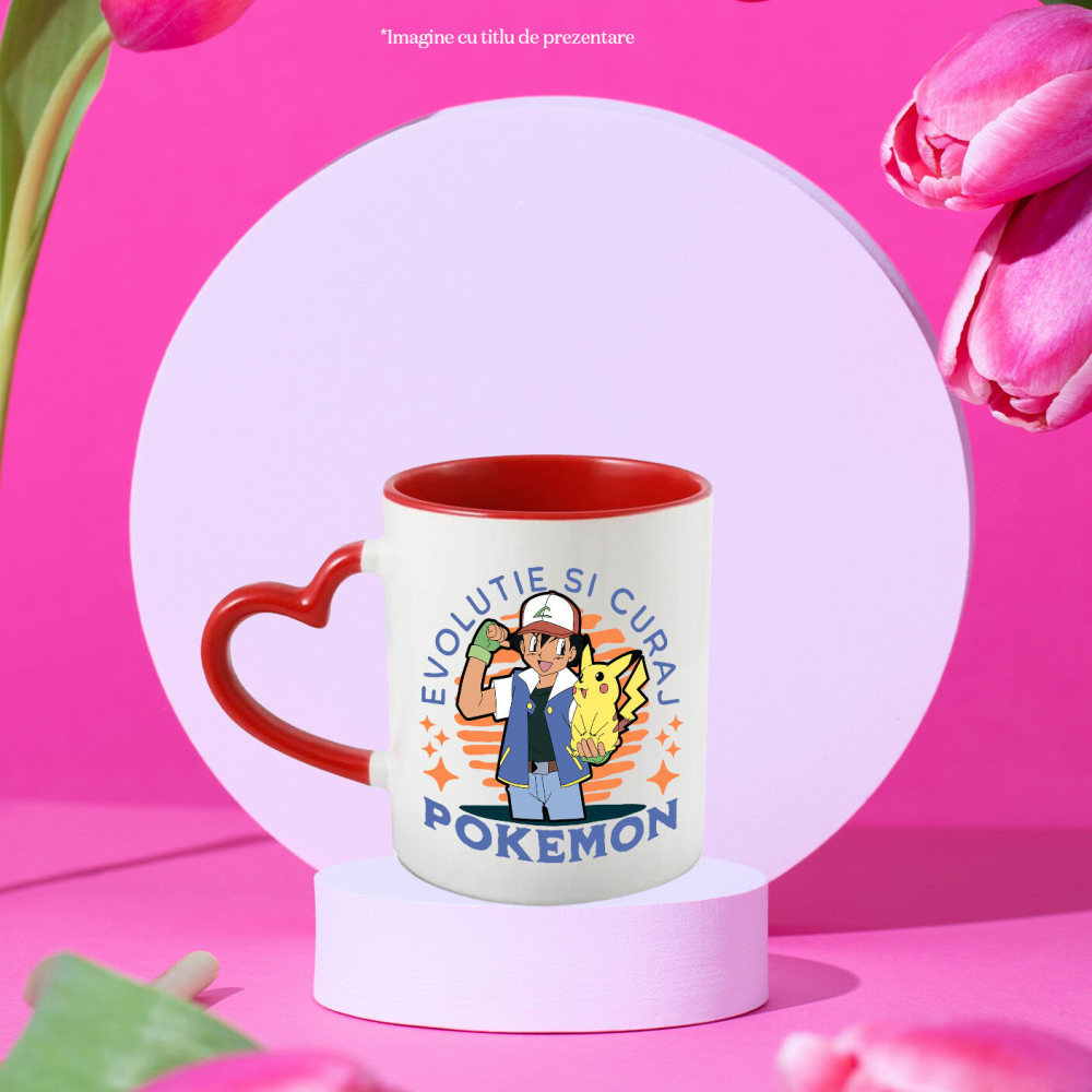 Cana Cu Lupta pentru Titlul de Maestru Pokemon cu Ash, Ceramica, 330ML [3]