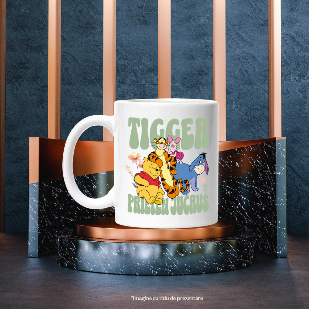 Cana Cu Magia Prieteniei: Tigger, Purceluș, Pooh și Magarul, Ceramica, 330ML [4]