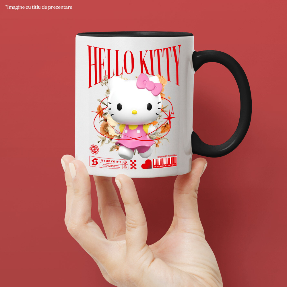 Cana Cu Magie și Flori cu Hello Kitty din Lumea Disney, Ceramica, 330ML [3]