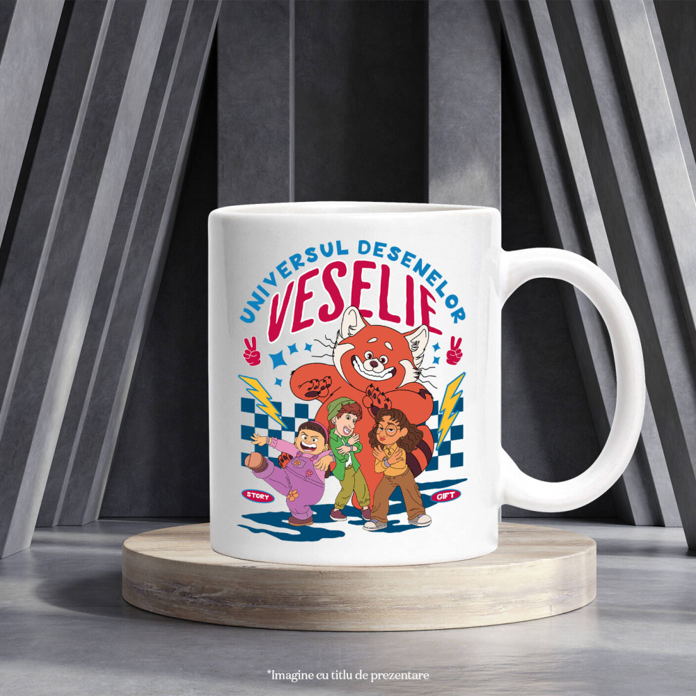 Cana Cu Mei Lee și Prietenii: Prieteniile Care Transformă Lumea Ceramica, 330ML, cu Maner Alb [3]