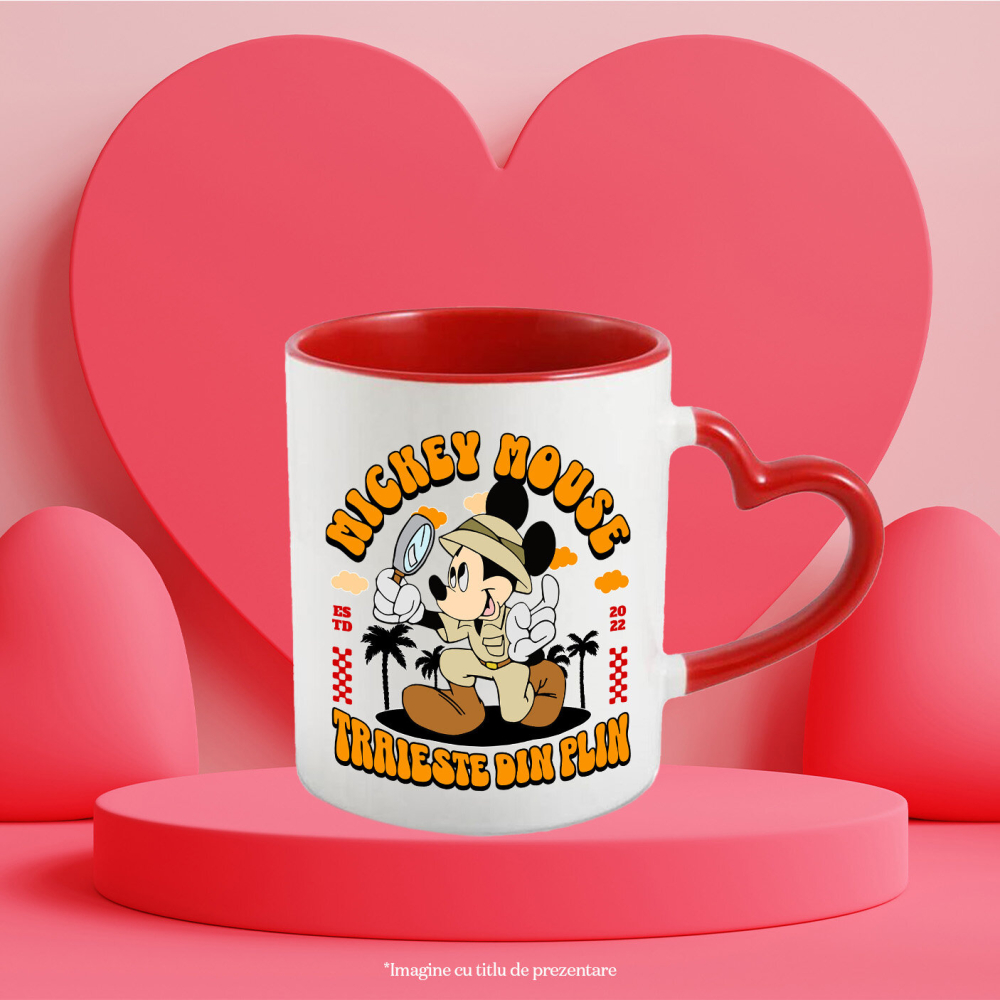 Cana Cu Mickey, aventurierul cercetas, Ceramica, 330ML [4]