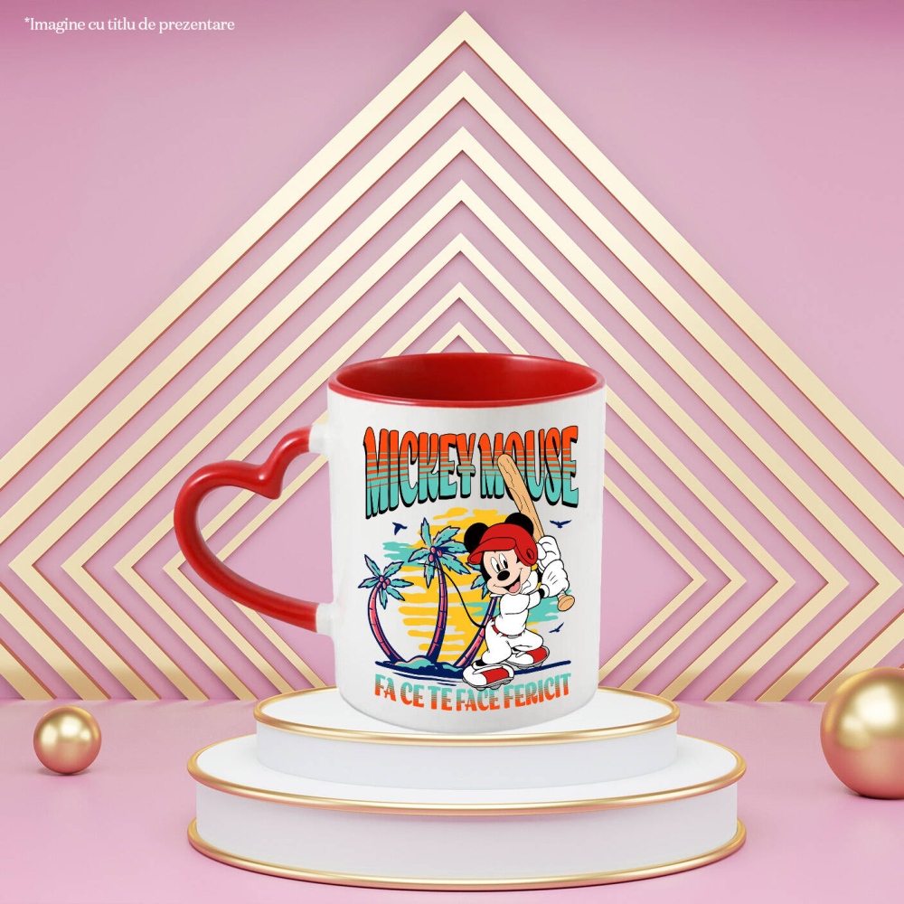 Cana Cu Mickey, campionul baseballului, Ceramica, 330ML [3]
