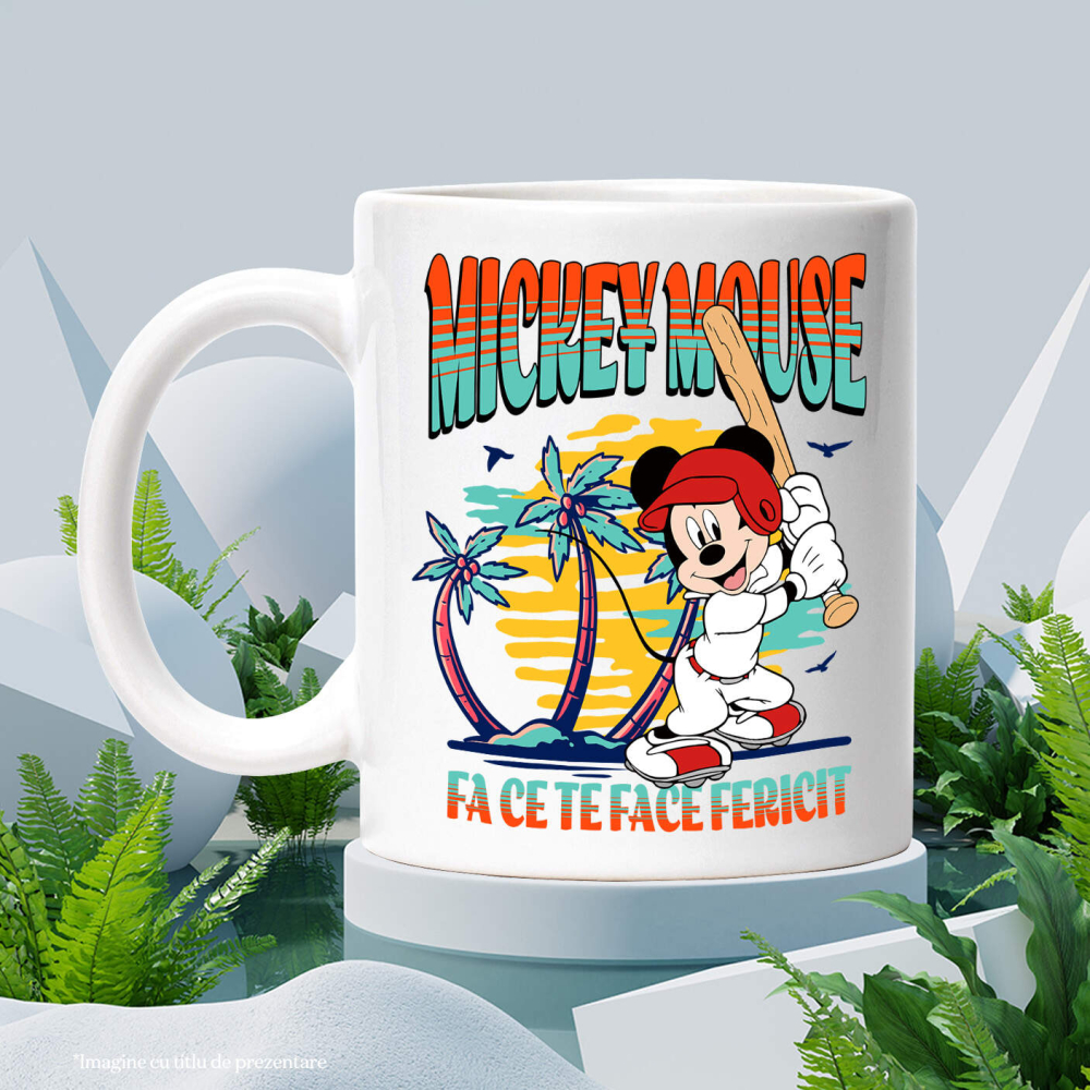 Cana Cu Mickey, campionul baseballului, Ceramica, 330ML [4]