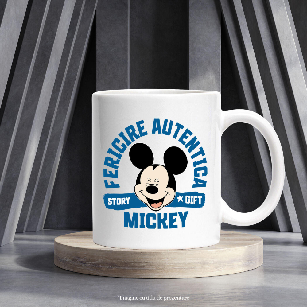 Cana Cu Mickey Mouse – Bucurie de Neuitat Ceramica, 330ML, cu Maner Alb [3]
