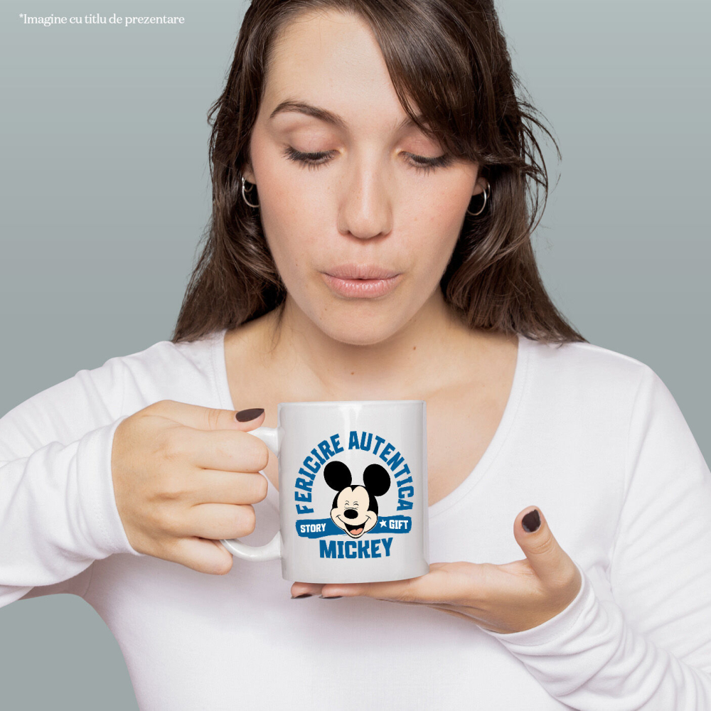Cana Cu Mickey Mouse – Bucurie de Neuitat Ceramica, 330ML, cu Maner Alb [2]