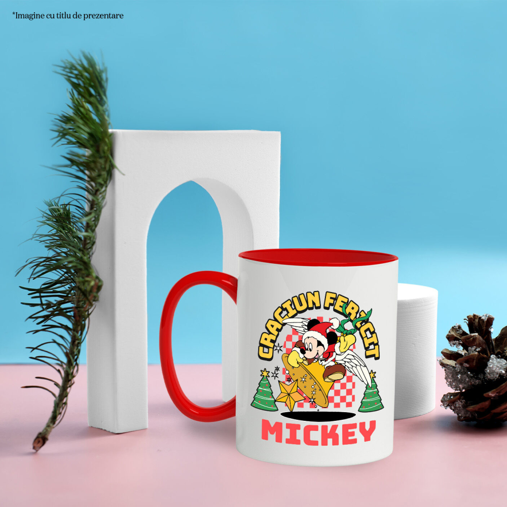 Cana Cu Mickey Mouse Craciun Fermecat Disney, Ceramica, 330ML [4]
