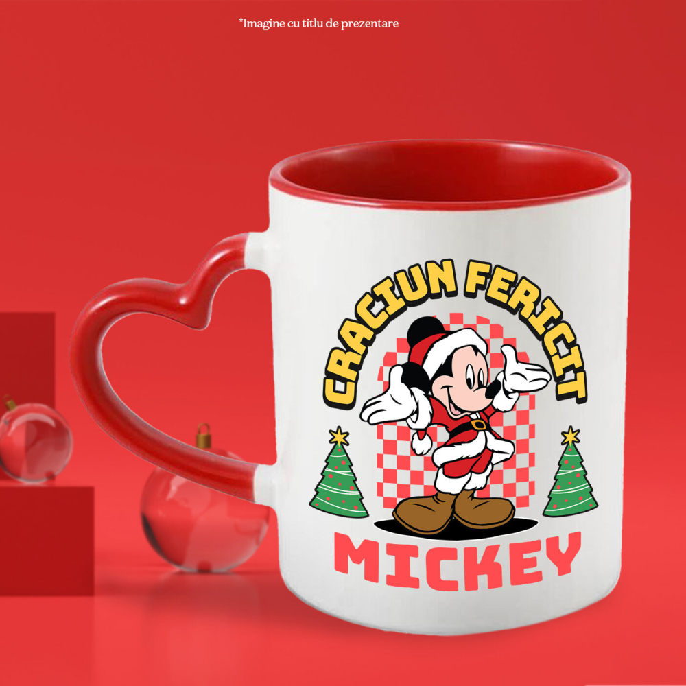 Cana Cu Mickey Mouse Craciun si Poveste Disney, Ceramica, 330ML [3]