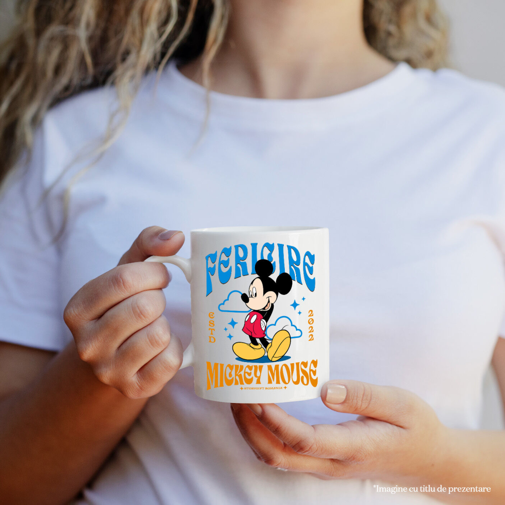 Cana Cu Mickey Mouse in Culmea Fericirii si Distractiei, Ceramica, 330ML [3]