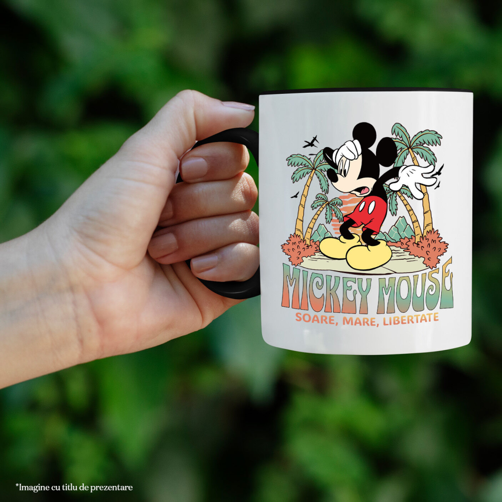 Cana Cu Mickey Mouse si Vacanta de Vis, Ceramica, 330ML [3]