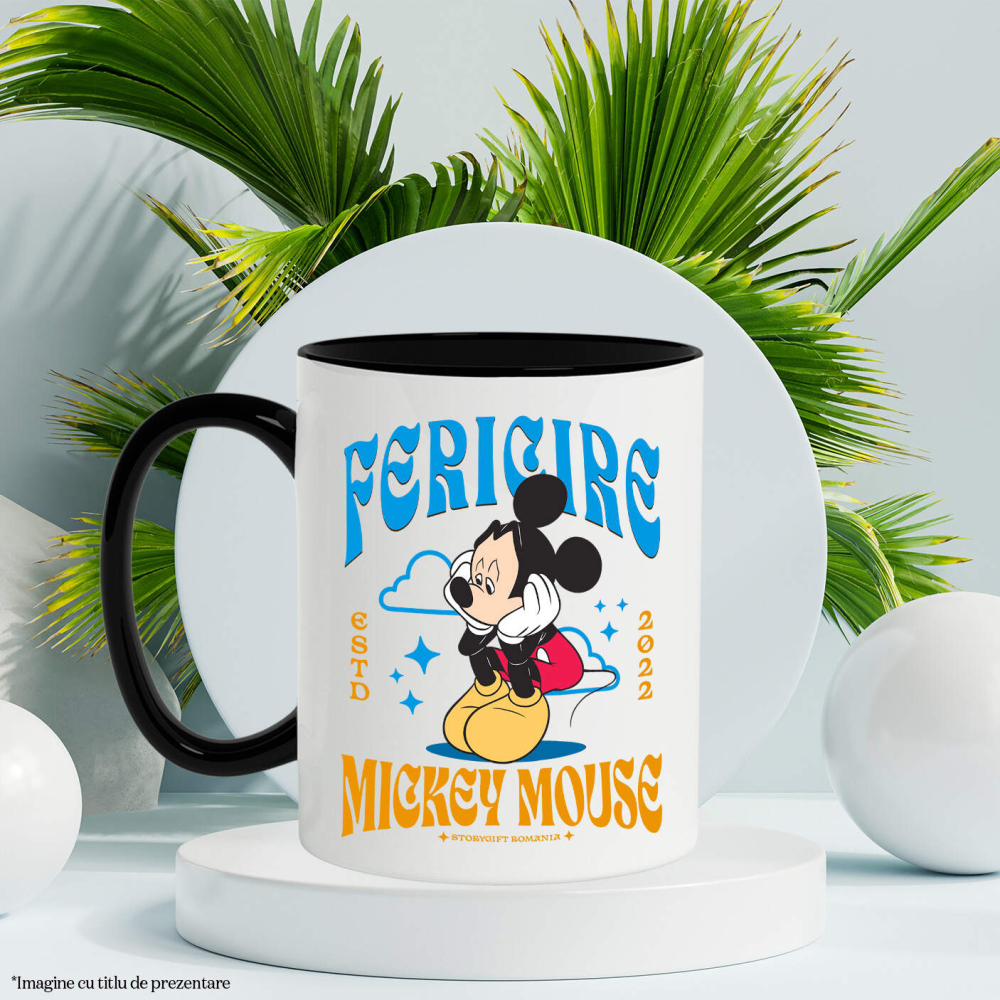 Cana Cu Mickey Mouse Suparat Dar Puternic, Ceramica, 330ML [4]
