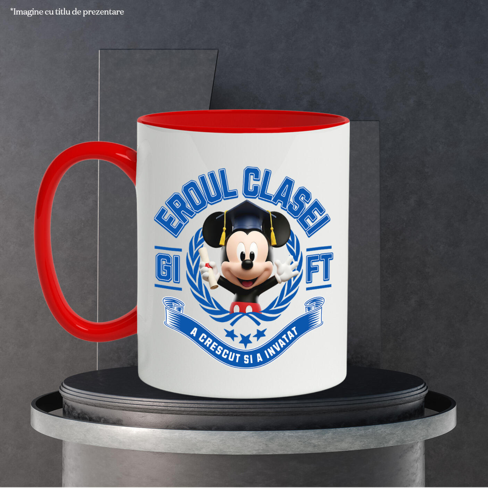 Cana Cu Mickey Mouse: Zambete Si Curaj La Scoala, Ceramica, 330ML [4]