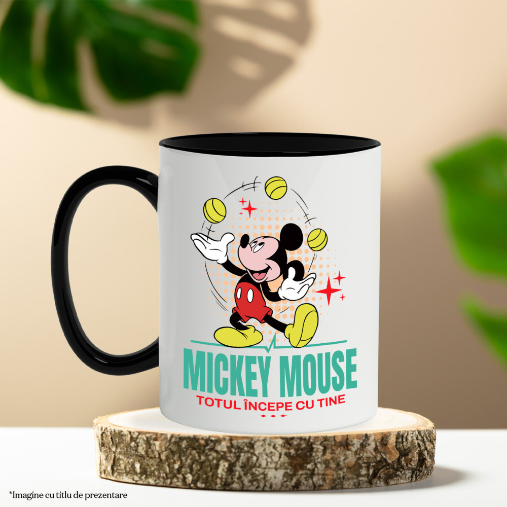 Cana Cu Mickey si spectacolul mingilor, Ceramica, 330ML [4]