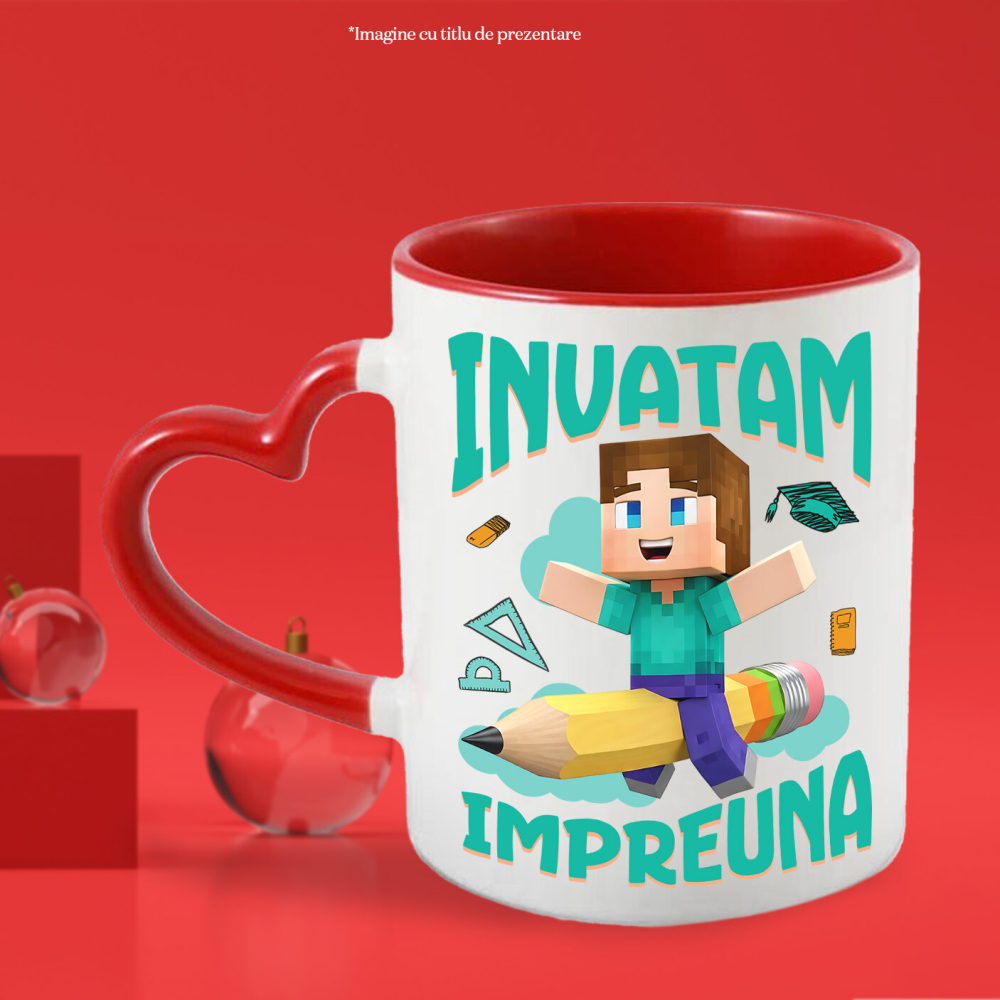 Cana Cu Minecraft – Invatare Vesela cu Prietenii, Ceramica, 330ML [2]