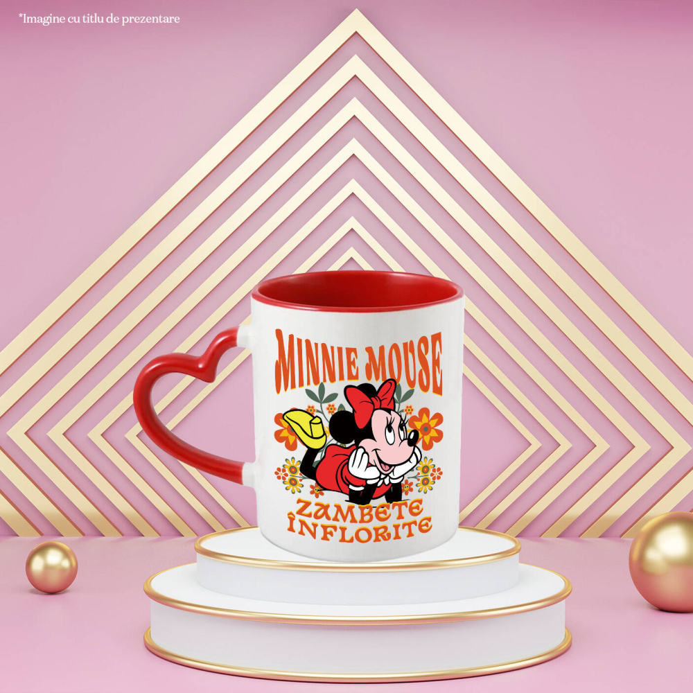 Cana Cu Minnie, cu inima curată, Ceramica, 330ML [2]