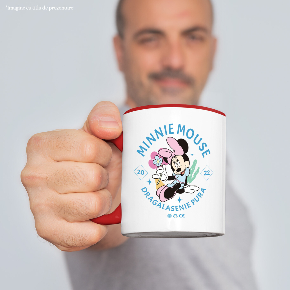 Cana Cu Minnie, fata cu suflet curat si zambet larg, Ceramica, 330ML [2]
